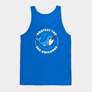 Protect the Sea Unicorns - Cute Narwhal Tank Top